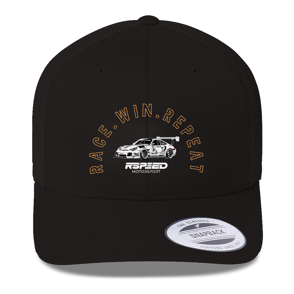 Race.Win.Repeat Trucker Caps