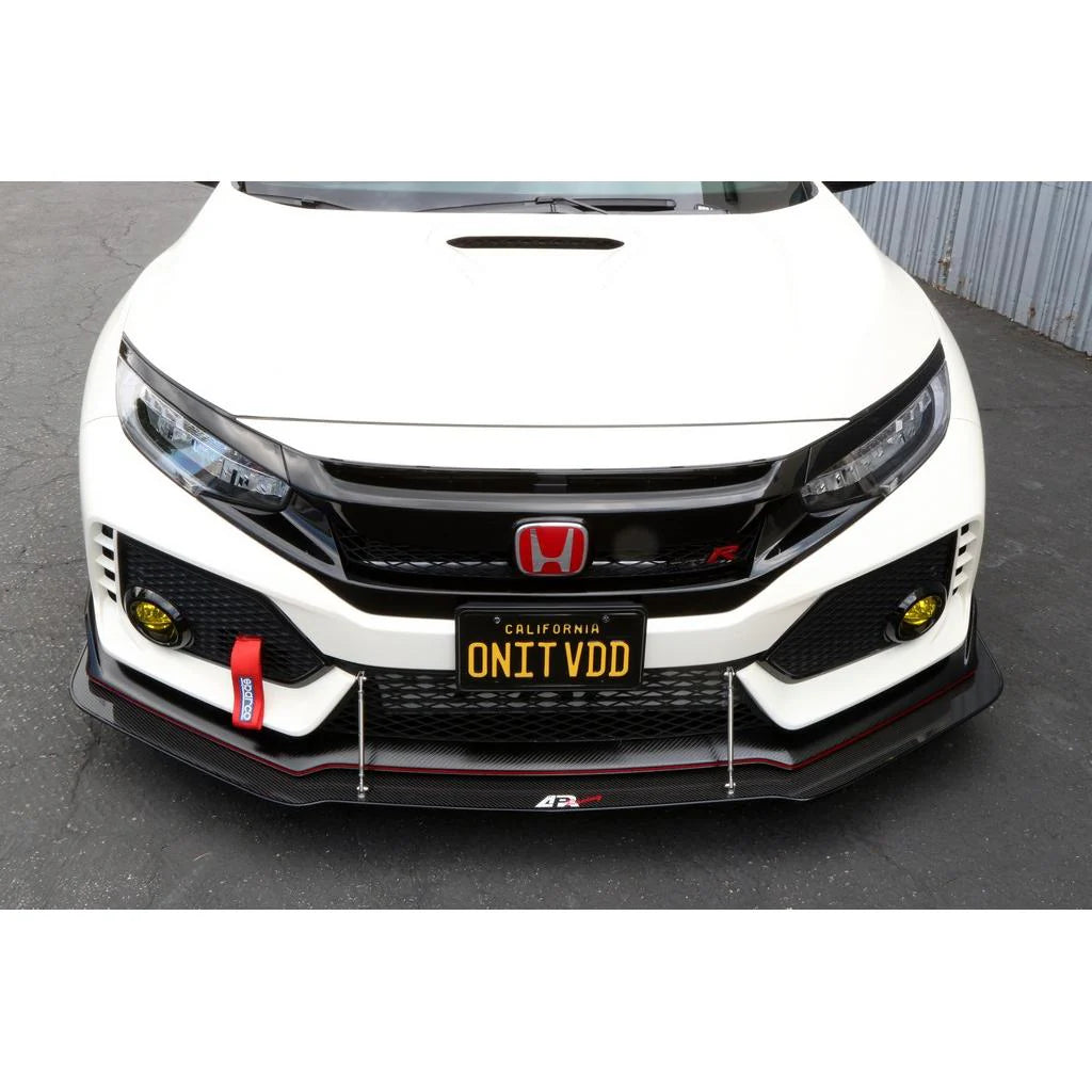 APR Honda FK8 Civic Type R Front Wind Splitter with OEM Lip (2017-2021)