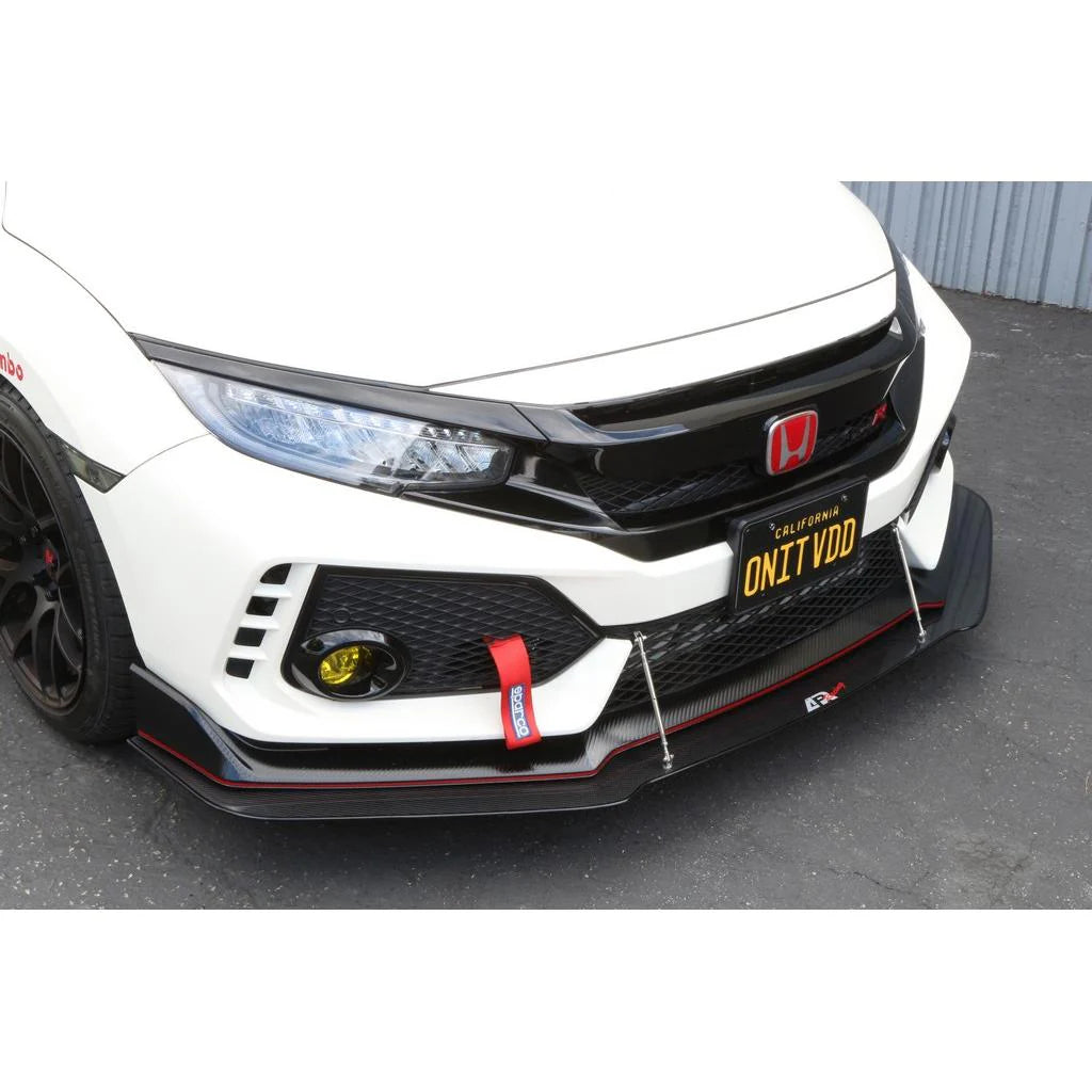 APR Honda FK8 Civic Type R Front Wind Splitter with OEM Lip (2017-2021)